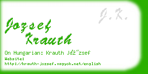 jozsef krauth business card